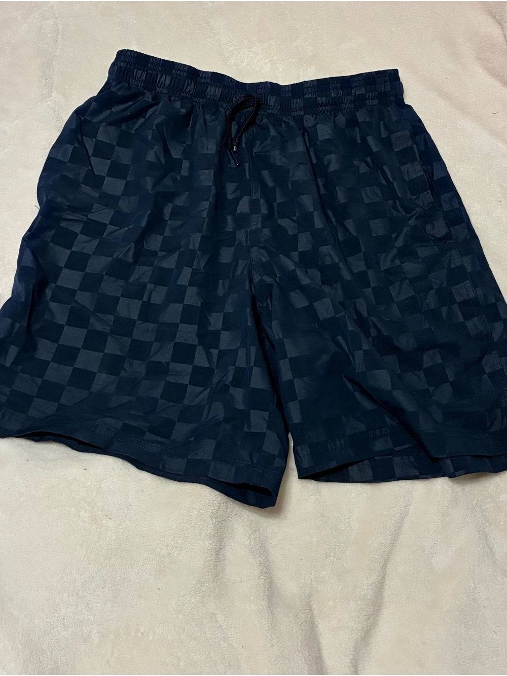 Athletic Works Checkered Woven Track Shorts - Boys XL 14-16 Husky